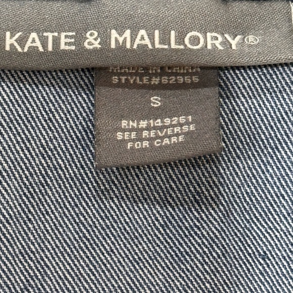 Kate & Mallory Women's Moto Denim Jacket Size Small - Picture 5 of 6